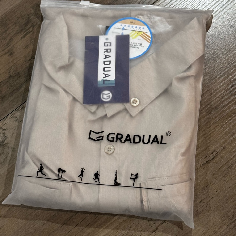 NWT Gradual Men’s Fishing Shirt - Beige